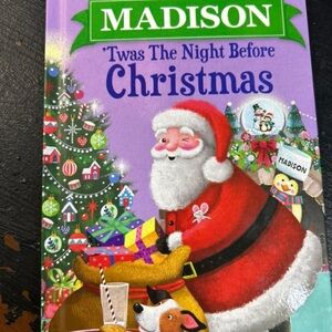 Madison 'Twas The Night Before Christmas Book - Purple and Red